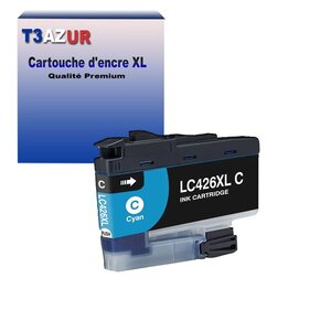 T3AZUR- Cartouche compatible avec Brother LC426 XL pour Brother Mini 19 Biz-Step Cyan