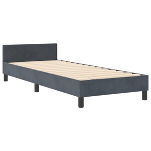 Cadre de lit vidaXL Gris foncé 80x200 cm Velours
