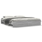 vidaXL Cadre de lit sans matelas sonoma gris 180x200 cm