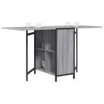 vidaXL Table à dîner 144 x 60 x 75 cm Bois d'ingénierie Sonoma gris