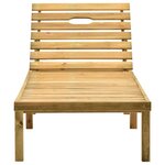 vidaXL Chaise longue de jardin Bois de pin imprégné