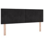 Lit Box Spring vidaXL avec Matelas Noir 140x200 cm Velours