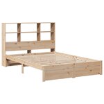 vidaXL Lit bibliothèque sans matelas 150x200 cm bois massif de pin