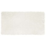 vidaXL Tapis en fausse Tafalla Blanc 80 x 150 cm Polyester