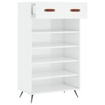 vidaXL Armoire à chaussure Blanc brillant 60x35x105 cm Bois ingénierie