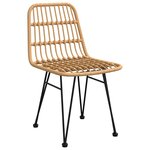 vidaXL Ensemble de salle à manger pour jardin 3 Pièces Marron Poly rotin