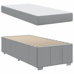 vidaXL Cadre de lit avec matelas Gris clair 80 x 200 cm tissu