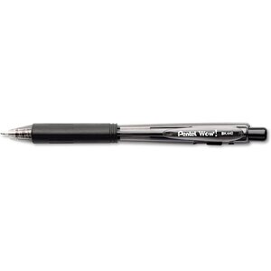 Stylo à bille rétractable WOW BK440 noir x 12 PENTEL
