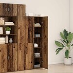 vidaXL Haut Armoire 2 Pièces Bois ancien 70 x 42 5 x 185 cm