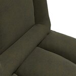 vidaXL Fauteuil de sol ajustable Vert armée Tissu