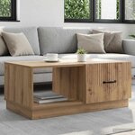 vidaXL Table basse Chêne artisanal 90 x 50 x 37 cm Bois d'ingénierie