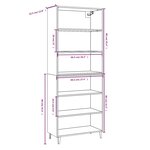vidaXL Buffet haut Gris béton Bois d'ingénierie