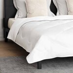 vidaXL Couette avec oreiller 3 Pièces Blanc Microfibre
