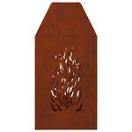 vidaXL Braise Marron 50 x 50 x 100 cm Acier Corten
