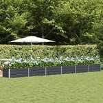 vidaXL Jardinière Anthracite 600 x 80 x 45 cm Acier