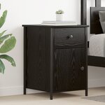 vidaXL Tables de chevet 2 Pièces Chêne noir 40x42x60 cm Bois d'ingénierie