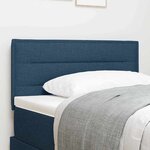 Cabeça de cama vidaXL Design Lignes Bleu 80 cm Tissu