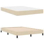 vidaXL Lit à ressorts avec matelas Crème 160 x 200 cm tissu