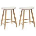 vidaXL Chaises de salle à manger 2 Pièces Naturel 46 x 37 x 63 cm