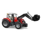 BRUDER - 3047 - Tracteur MASSEY FERGUSON 7600 avec fourche - Echelle 1:16 - 44,5 cm