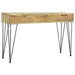 vidaXL Table console 120x35x76 cm Teck massif