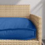 vidaXL Coussin pour assise / dossier de palette avec oreiller Bleu royal