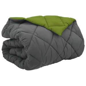 vidaXL Duvet d'hiver Vert et Anthracite 220 x 200 cm Microfibre