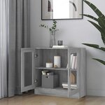 vidaXL Armoire à vitrine Sonoma gris 82 5x30 5x80 cm Bois d'ingénierie