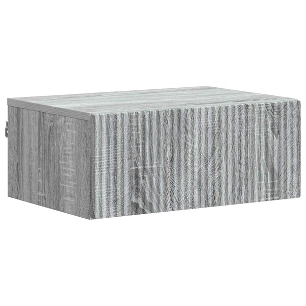 vidaXL Cabinet de chevet mural Sonoma gris 49 x 34 5 x 20 cm