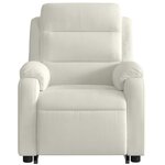 vidaXL Fauteuil inclinable Crème Velours