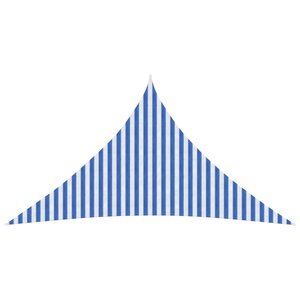 vidaXL Voile d'ombre 4 5 x 4 5 x 4 5 m HDPE Triangulaire Bleu et Blanc