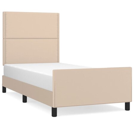 vidaXL Cadre de lit avec tête de lit Cappuccino 80x200 cm Similicuir