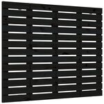 vidaXL Tête de lit murale Noir 126x3x91 5 cm Bois massif de pin