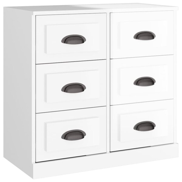 vidaXL Buffet blanc brillant 70x35 5x67 5 cm bois d'ingénierie