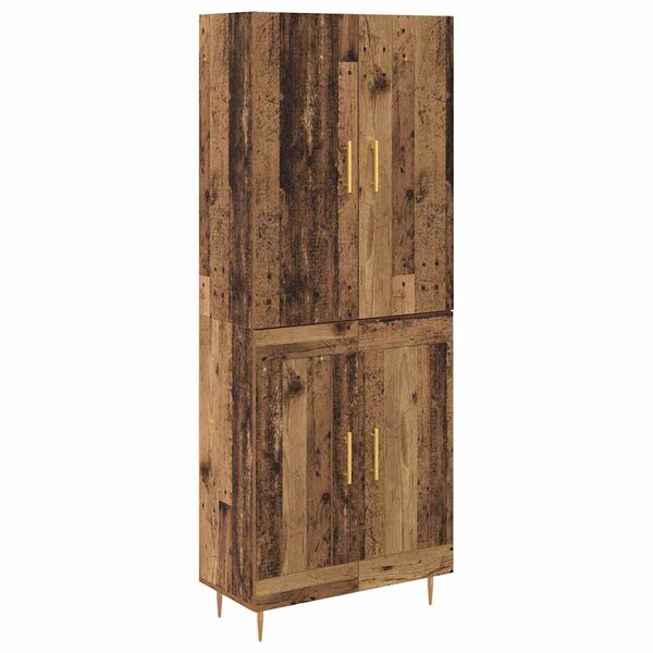 vidaXL Haut Armoire Bois Ancien 69 5 x 34 x 180 cm Bois d'ingénierie