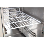 Soubassement réfrigéré professionnel positif  4 portes - 420 l - polar - r600a - acier inoxydable4420pleine/battante 2230x700x650mm