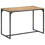 vidaXL Table à manger 110x55x75 cm bois de manguier massif brut