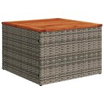 vidaXL Salon de jardin avec coussins 12 Pièces gris résine tressée