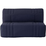 Banquette BZ - Tissu 100  Coton bleu foncé - Couchage 140 x 190 cm