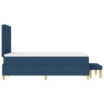 vidaXL Lit à Sommier avec Matelas & Banc Bleu 120x190 cm Tissu