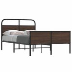 vidaXL Cadre de lit sans matelas 120x190 cm chêne marron
