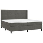 vidaXL Sommier à lattes de lit matelas et LED Gris foncé 200x200 cm