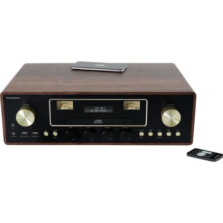 Thomson mic256ibt radio portable numérique noir  bois