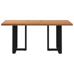 vidaXL Table à manger marron clair bois de chêne massif rectangulaire