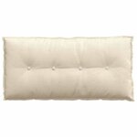 vidaXL Coussin de Dos Crème 100 x 50 cm Tissu en velours côtelé