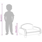 vidaXL Canapé pour enfants crème 50x40x30 cm similicuir