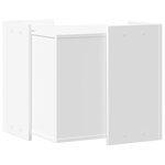 vidaXL Meuble de bac à litière pour chat blanc bois d'ingénierie