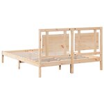 vidaXL Cadre de lit extra long sans matelas 140x220 cm bois massif