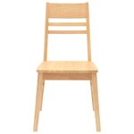 vidaXL Chaises de salle à manger 2 Pièces Naturel 43 x 54 x 89 cm