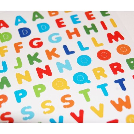 80 Stickers Alphabet - Multicolore - 0 7 cm
